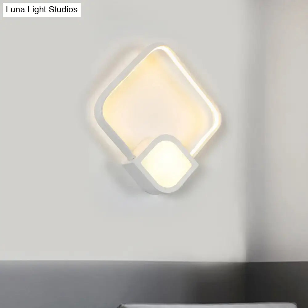 Modern geometric led white wall sconce light with minimalist design and soft warm light for living room 220v-240v 110v-120v