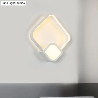 Modern geometric led white wall sconce light with minimalist design and soft warm light for living room 220v-240v 110v-120v