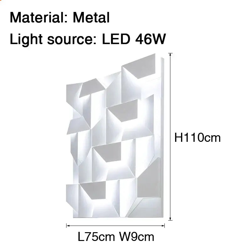 Modern geometric white grand sconce lamp with metallic finish and angular design by decorbites grand sconce for bedroom decor