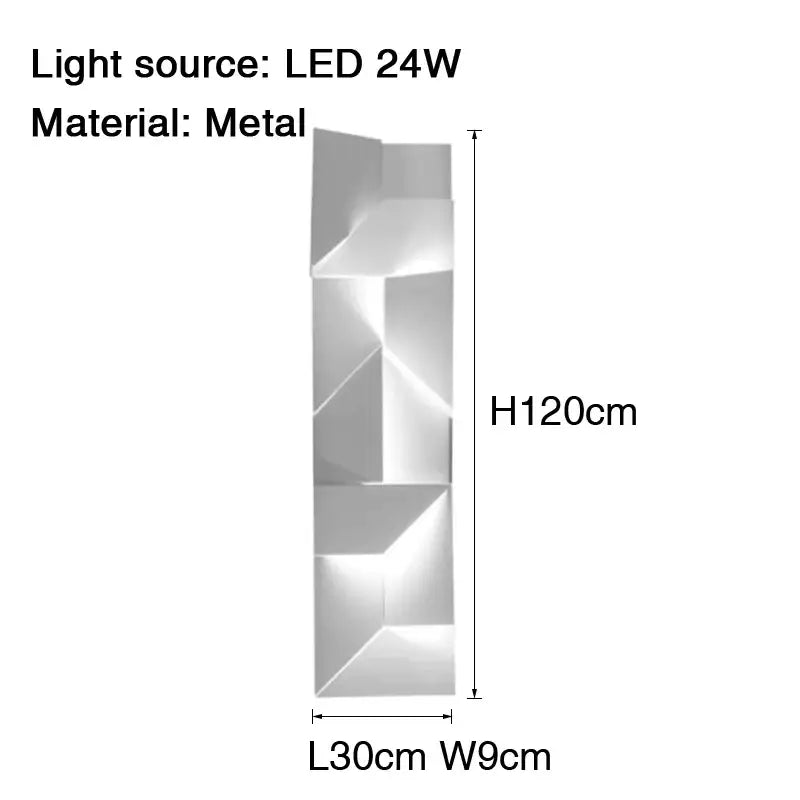 Modern geometric white decorbites grand sconce lamp with metal design and 24w led light for bedroom wall lighting