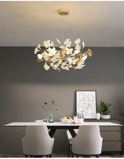 Modern Ginkgo Leaf LED Chandelier Dining Room Lighting - Chandelier