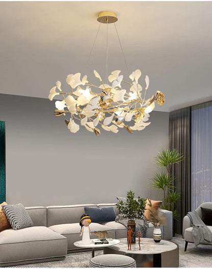 Modern Ginkgo Leaf LED Chandelier Dining Room Lighting - Chandelier