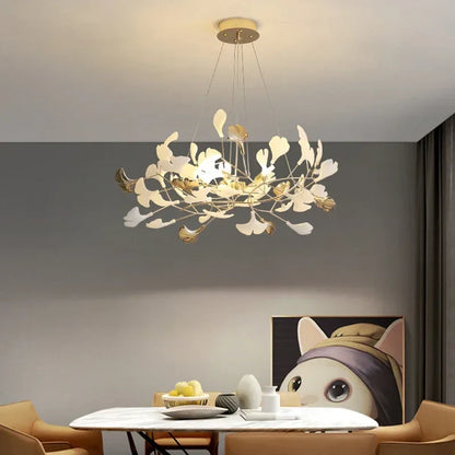 Modern Ginkgo Leaf LED Chandelier Dining Room Lighting - Chandelier