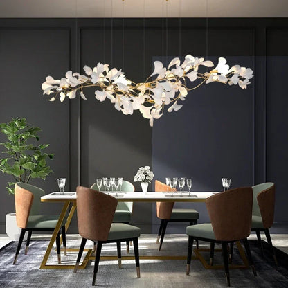 Modern Ginkgo Leaf LED Chandelier Dining Room Lighting - Chandelier