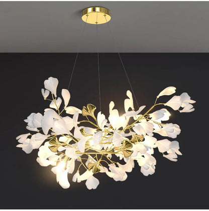 Modern Ginkgo Leaf LED Chandelier Dining Room Lighting - Chandelier