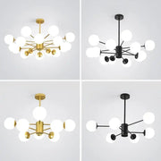 Modern glass ball pendant lights with gold or black finish featuring frosted glass globes for living room decorbites chandelier