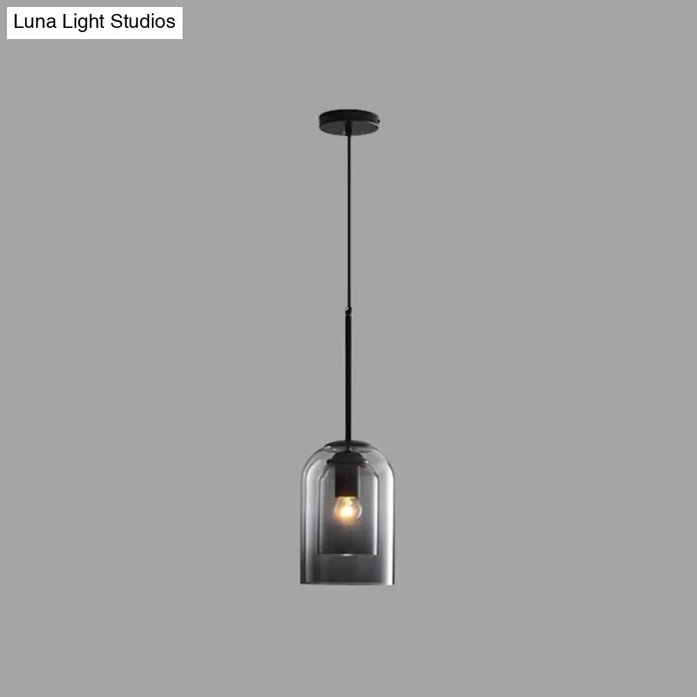 Modern Glass Bell Pendant Lamp for Stylish Bedroom Ceiling