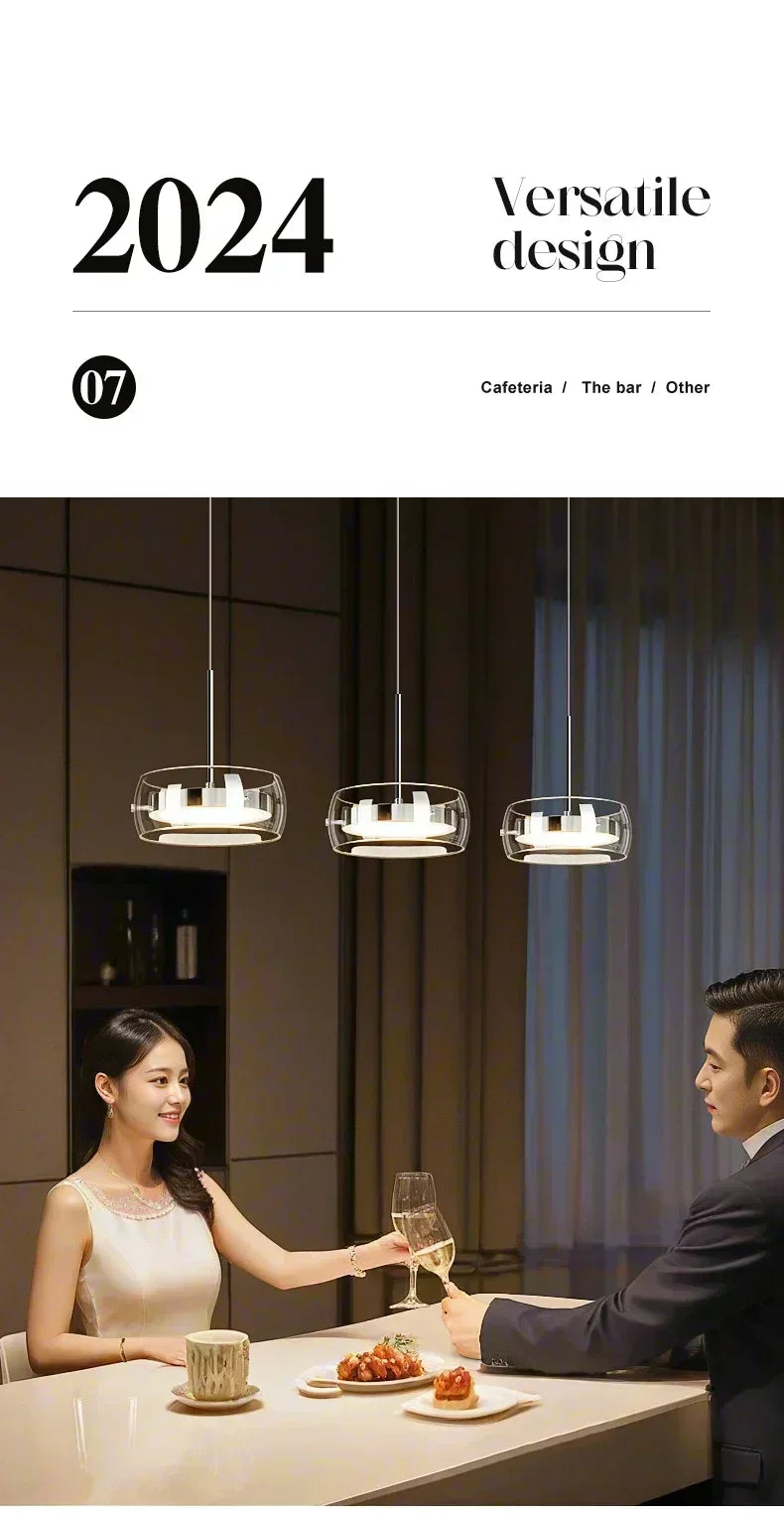 Modern Glass Dining Table Pendant Light