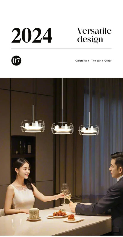 Modern Glass Dining Table Pendant Light