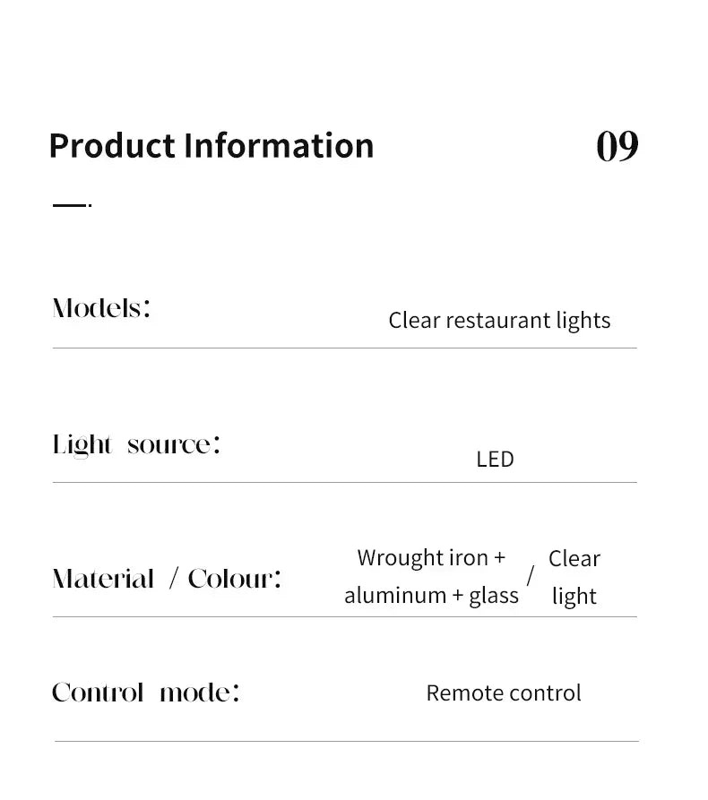 Modern Glass Dining Table Pendant Light