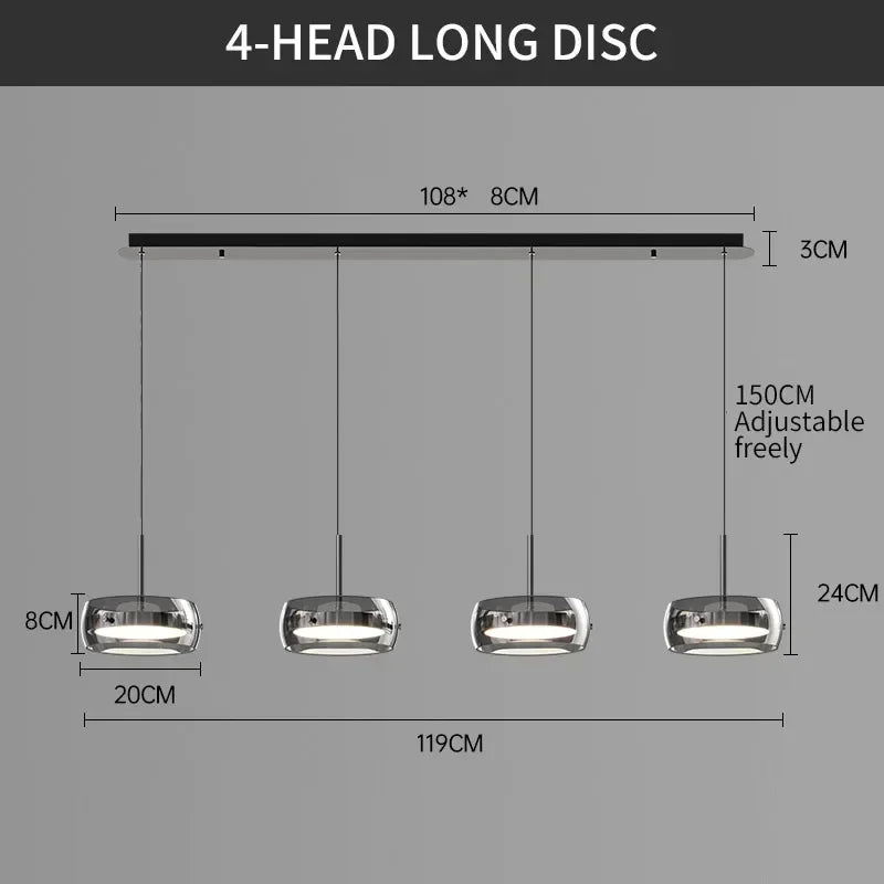 Modern Glass Dining Table Pendant Light