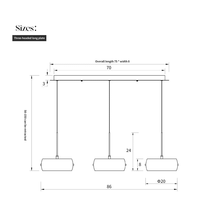 Modern Glass Dining Table Pendant Light