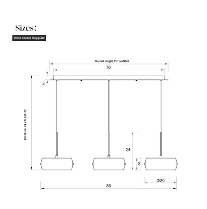 Modern Glass Dining Table Pendant Light