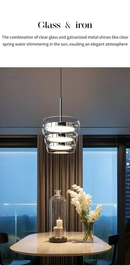 Modern Glass Dining Table Pendant Light
