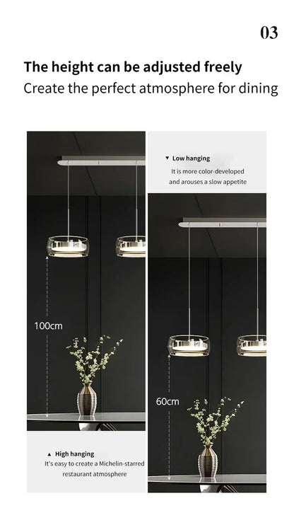 Modern Glass Dining Table Pendant Light