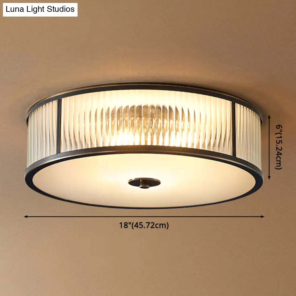 DecorBites™ DecorBites™ Modern Glass Drum Ceiling Light - Simplicity Style, Ideal for Foyers