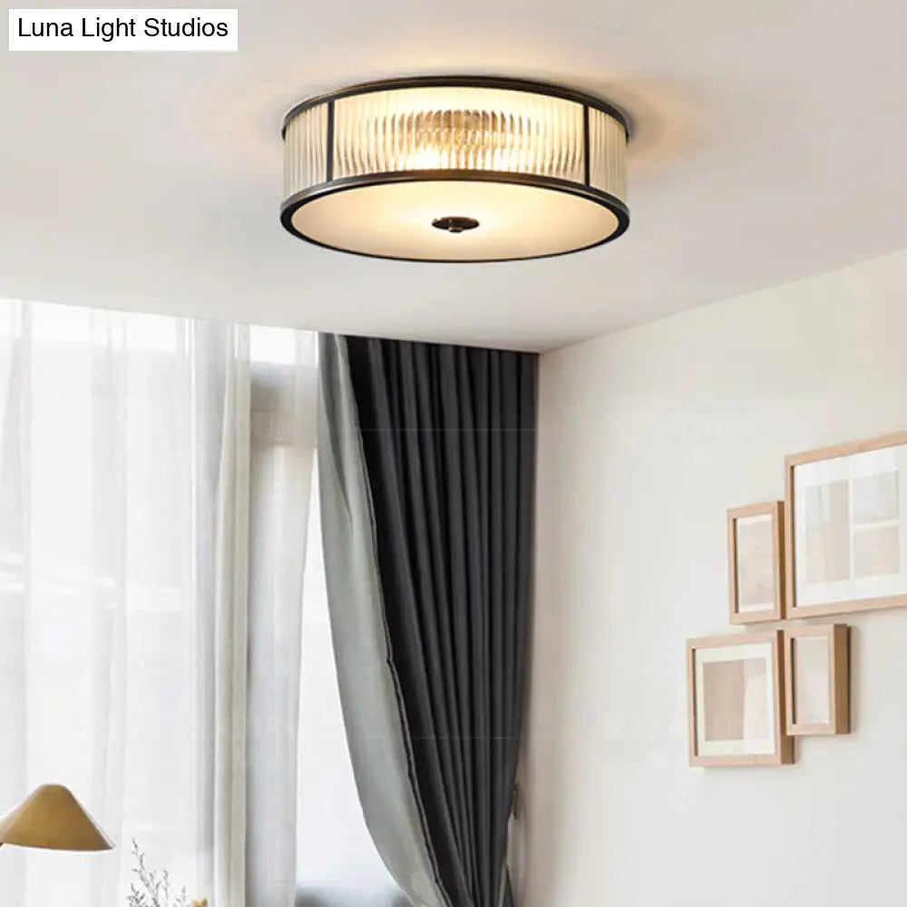 DecorBites™ DecorBites™ Modern Glass Drum Ceiling Light - Simplicity Style, Ideal for Foyers