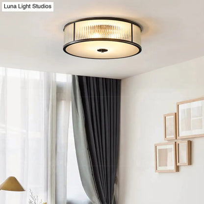 DecorBites™ DecorBites™ Modern Glass Drum Ceiling Light - Simplicity Style, Ideal for Foyers