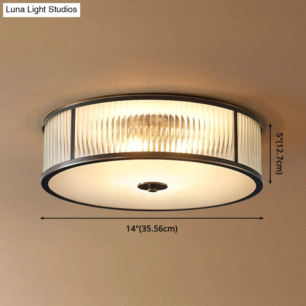 DecorBites™ DecorBites™ Modern Glass Drum Ceiling Light - Simplicity Style, Ideal for Foyers