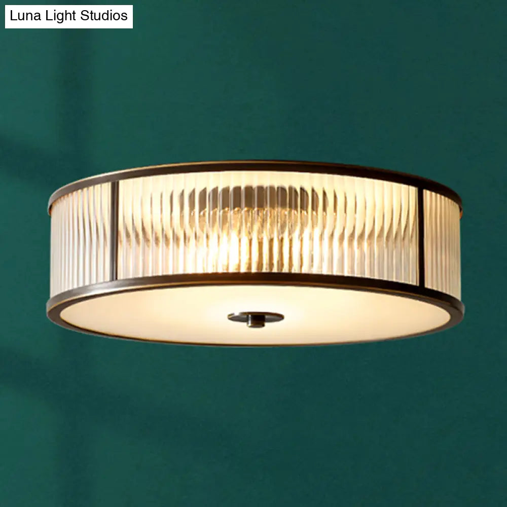 DecorBites™ DecorBites™ Modern Glass Drum Ceiling Light - Simplicity Style, Ideal for Foyers