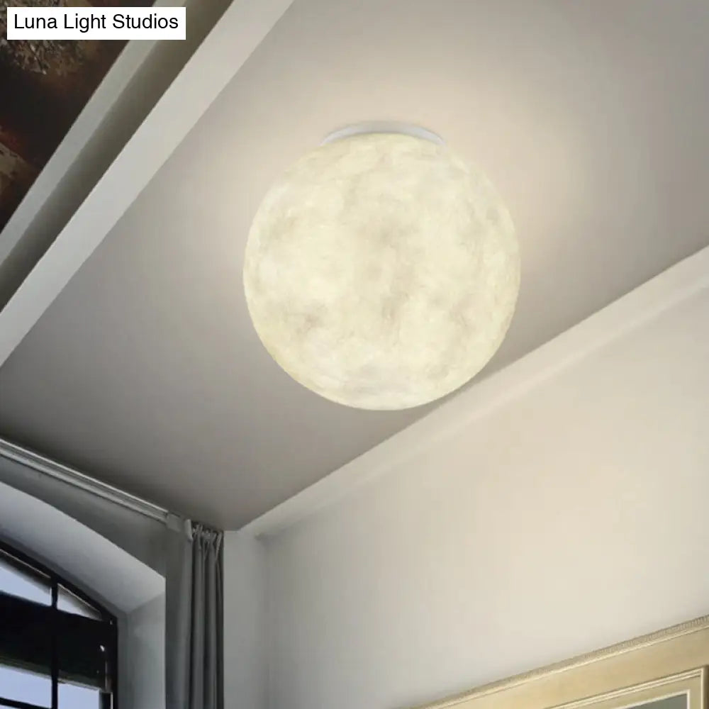 DecorBites™ DecorBites™ Modern Glass Flush Mount Ceiling Lamp with Ball Moon Design - Ideal for Balcony