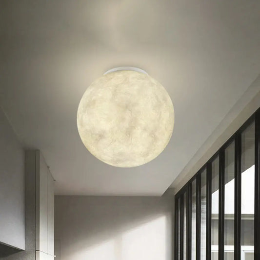 DecorBites™ DecorBites™ Modern Glass Flush Mount Ceiling Lamp with Ball Moon Design - Ideal for Balcony