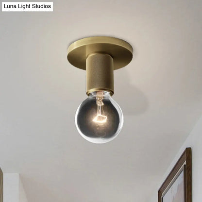 ديكوربايتس™ مصباح سقف معلق زجاجي حديث من ديكوربايتس™ مصنوع من النحاس للشرفة - أشكال كروية، مخروطية، أسطوانية، وبوقية