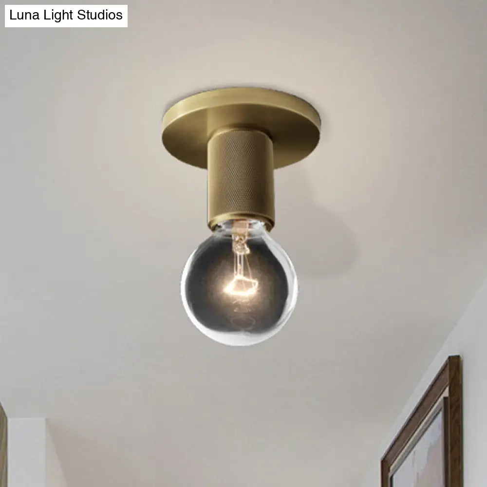 ديكوربايتس™ مصباح سقف معلق زجاجي حديث من ديكوربايتس™ مصنوع من النحاس للشرفة - أشكال كروية، مخروطية، أسطوانية، وبوقية