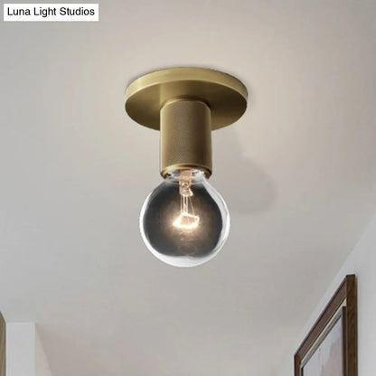 ديكوربايتس™ مصباح سقف معلق زجاجي حديث من ديكوربايتس™ مصنوع من النحاس للشرفة - أشكال كروية، مخروطية، أسطوانية، وبوقية