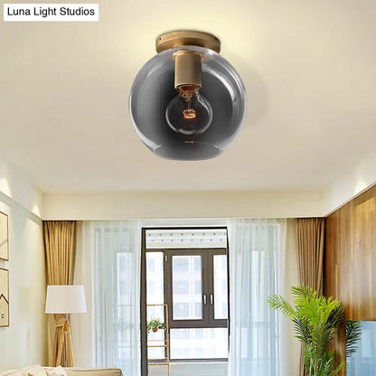 ديكوربايتس™ مصباح سقف معلق زجاجي حديث من ديكوربايتس™ مصنوع من النحاس للشرفة - أشكال كروية، مخروطية، أسطوانية، وبوقية