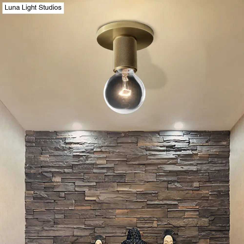 ديكوربايتس™ مصباح سقف معلق زجاجي حديث من ديكوربايتس™ مصنوع من النحاس للشرفة - أشكال كروية، مخروطية، أسطوانية، وبوقية