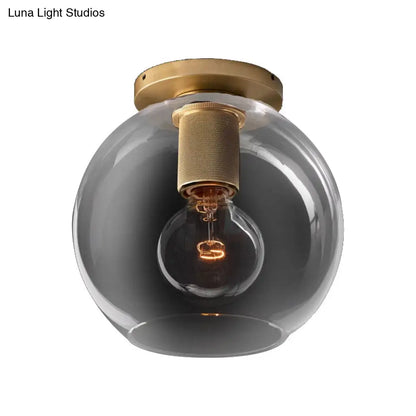 ديكوربايتس™ مصباح سقف معلق زجاجي حديث من ديكوربايتس™ مصنوع من النحاس للشرفة - أشكال كروية، مخروطية، أسطوانية، وبوقية