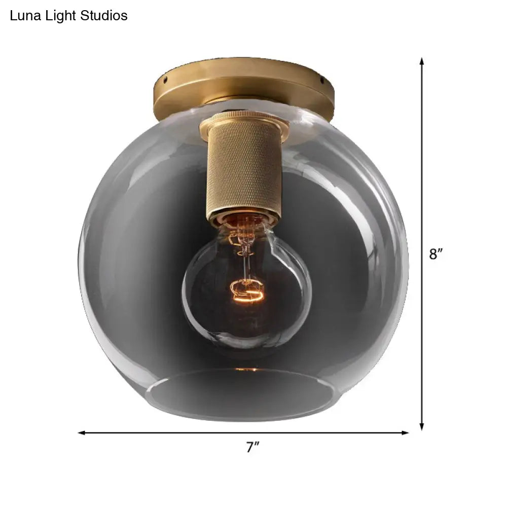 ديكوربايتس™ مصباح سقف معلق زجاجي حديث من ديكوربايتس™ مصنوع من النحاس للشرفة - أشكال كروية، مخروطية، أسطوانية، وبوقية