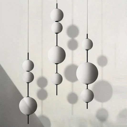 Modern Glass Globe 3-Light Pendant Chandelier