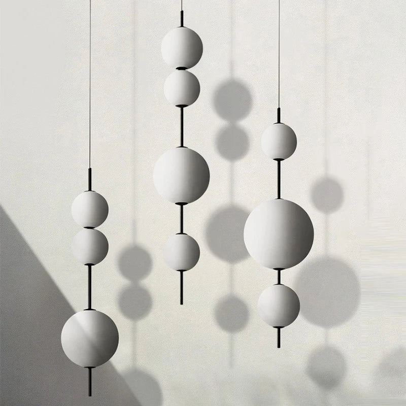 Modern Glass Globe 3-Light Pendant Chandelier - Decorbites