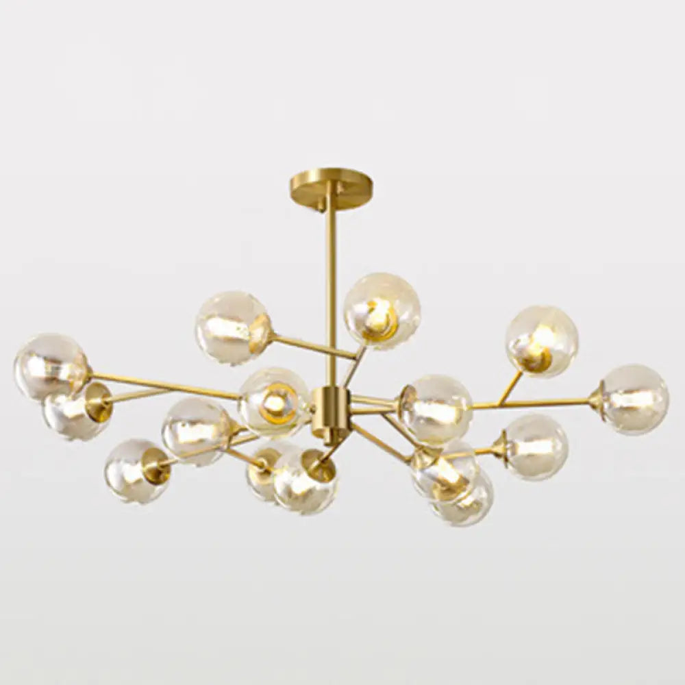 Modern Glass Globe Chandelier for Living Room - Elegant Suspension Lighting