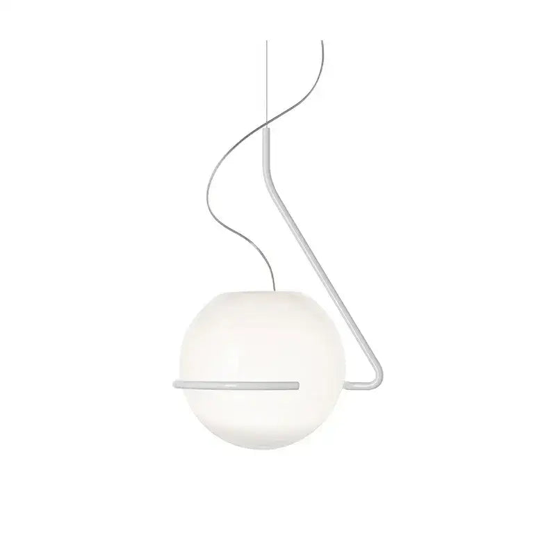 Modern glass globe pendant lamp featuring a sleek white glass globe and minimalist chrome wire frame for kitchen island decorbites glass globe pendant lamp