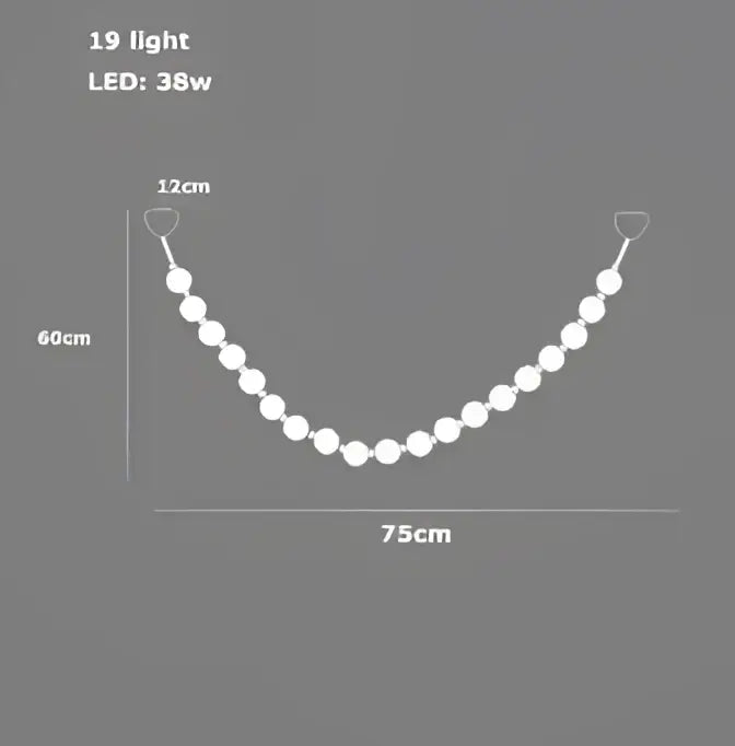 Modern glass gold pendant light featuring a sleek curved string of 19 white LED lights for elegant living room decorbites glass gold pendant