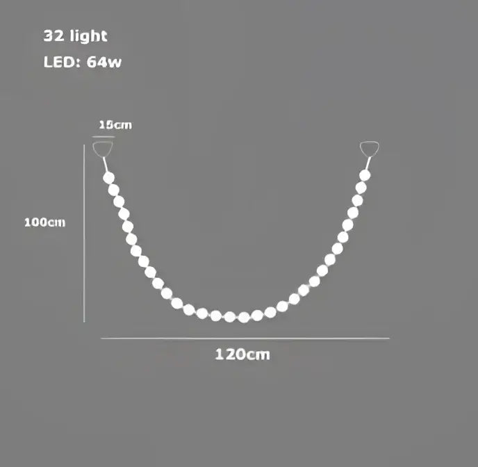 A sleek curved string of 32 white led lights for decorbites glass gold pendant light glass gold pendant decor