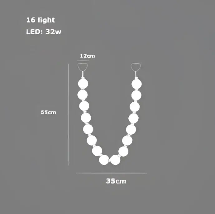 A sleek modern glass gold pendant light with 16 led bulbs in a curved design for living room decorbites pendant light