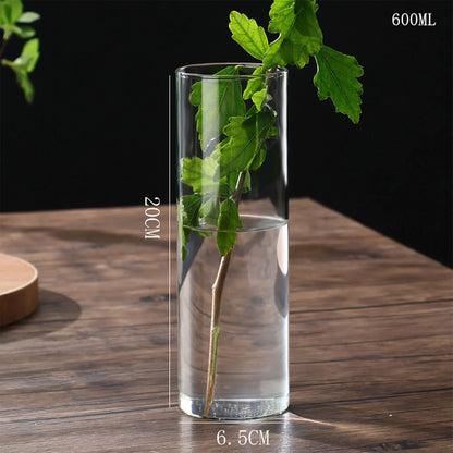 Modern Glass Hydroponic Vase for Wedding Decor - 6.5x20cm - Vase