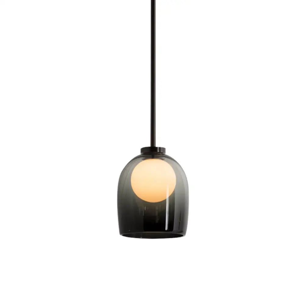 Modern Glass Pendant Lamp - Bell Style for Dining Room Table