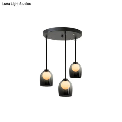 Modern Glass Pendant Lamp - Bell Style for Dining Room Table