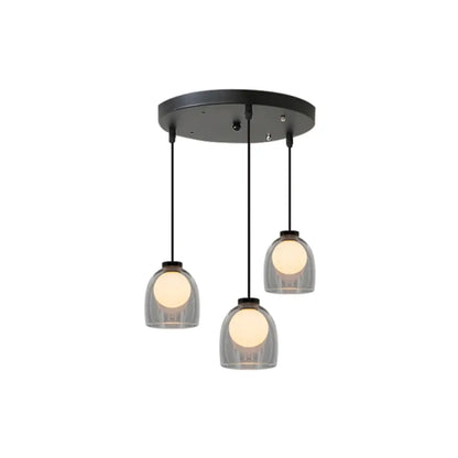 Modern Glass Pendant Lamp - Bell Style for Dining Room Table