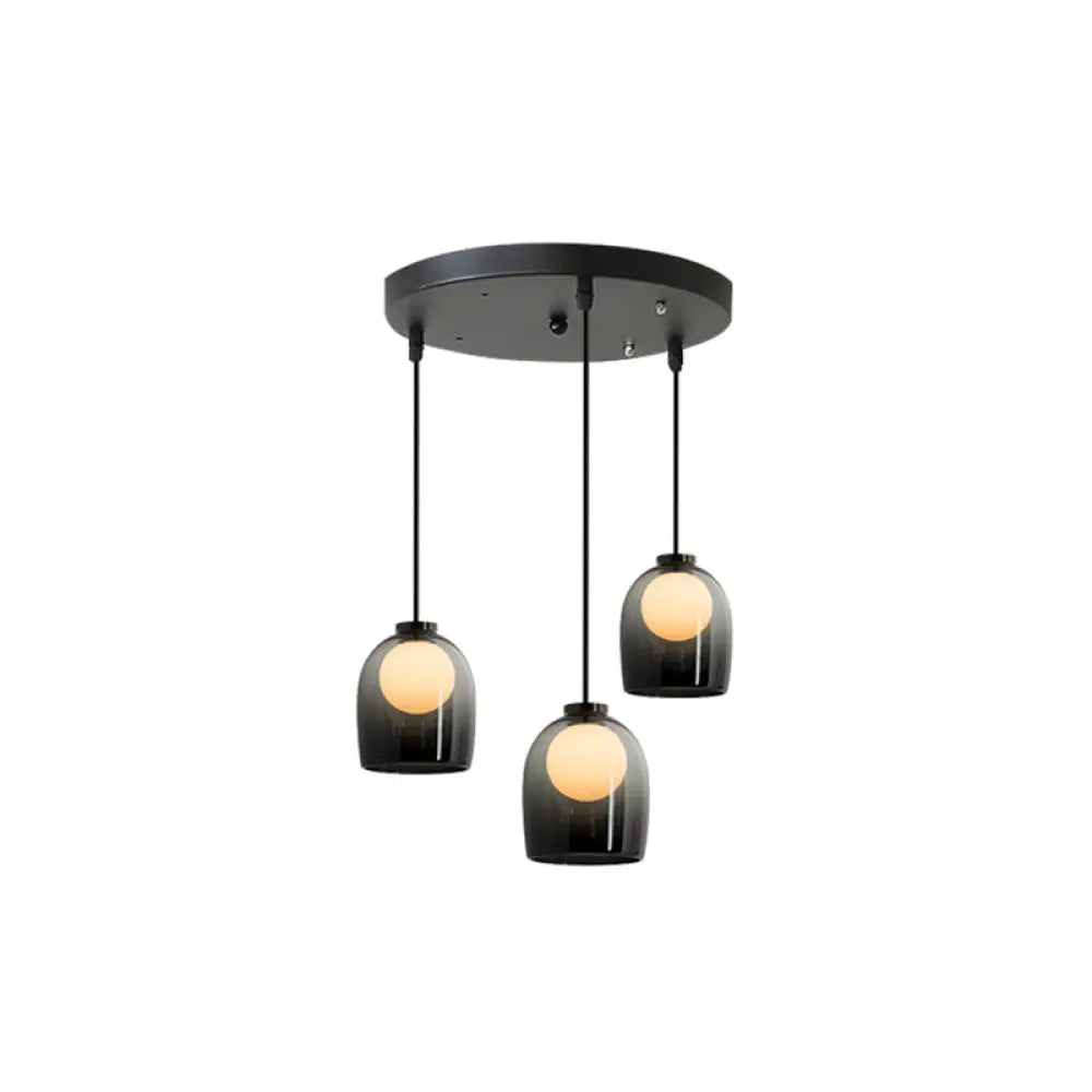 Modern Glass Pendant Lamp - Bell Style for Dining Room Table