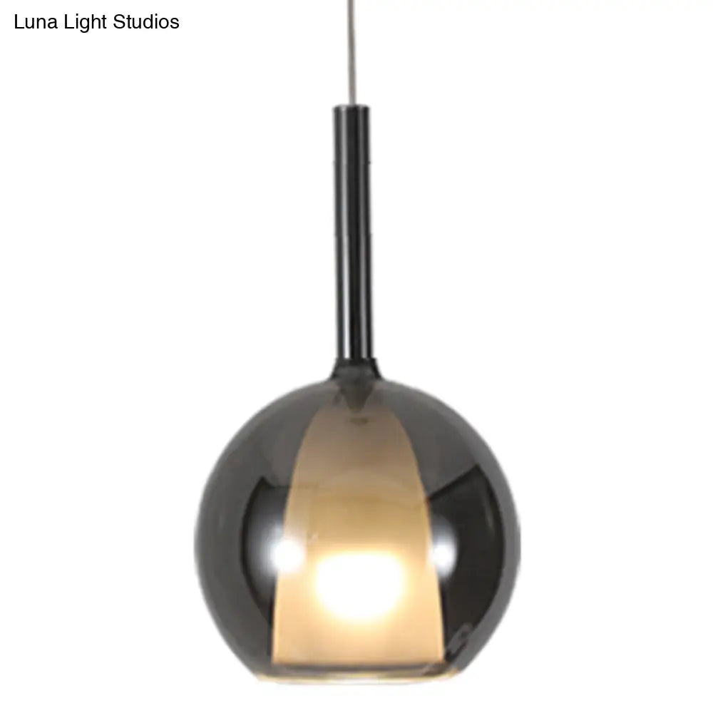 Modern Glass Pendant Lamp with Electroplated Polishing - Perfect for Dining & Bedroom