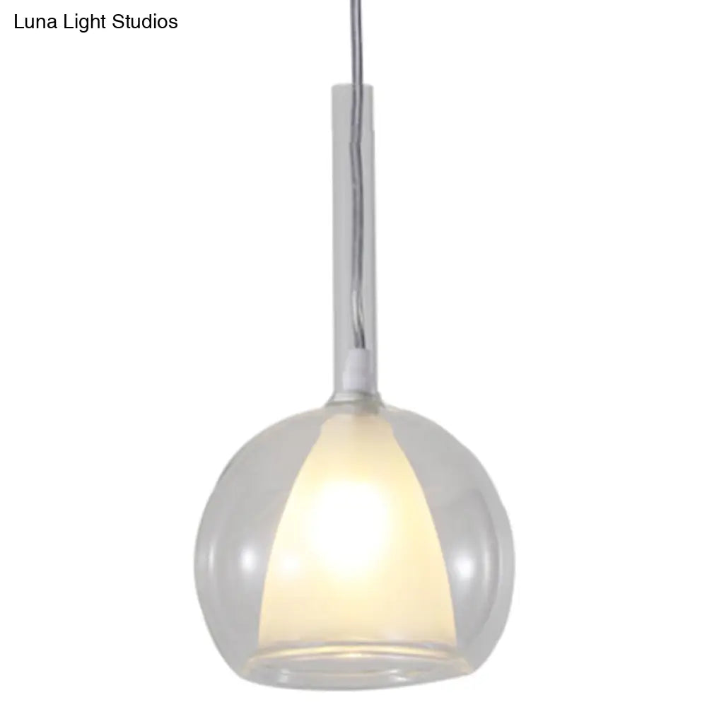 Modern Glass Pendant Lamp with Electroplated Polishing - Perfect for Dining & Bedroom