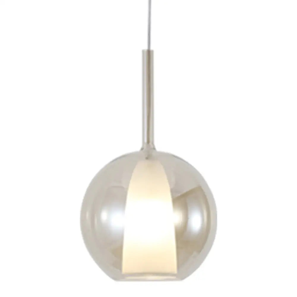 Modern Glass Pendant Lamp with Electroplated Polishing - Perfect for Dining & Bedroom