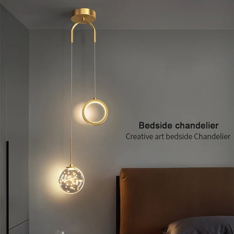 Modern Glass Pendant Light in Black or Gold - Decorbites