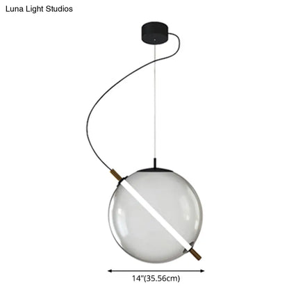 Modern Glass Pendant Light with LED for Stylish Kitchens